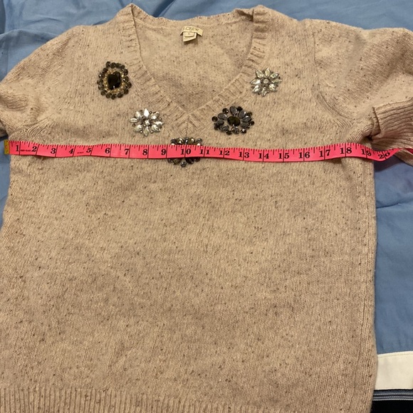 J. Crew Sweater Embellishments V-Neck - Picture 8 of 10